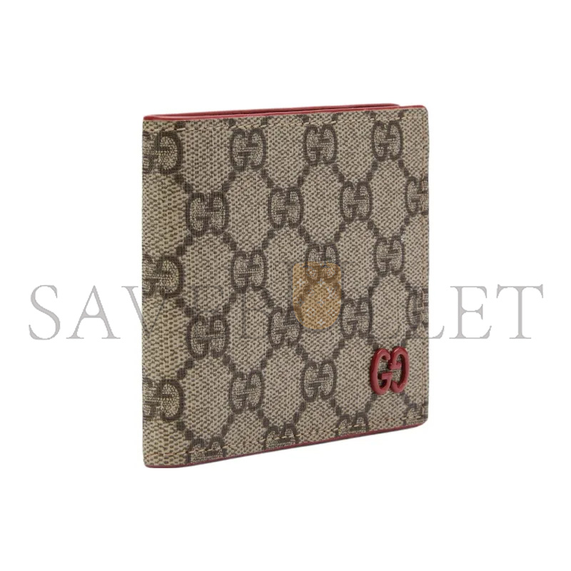 Gvc*1 red interior gg bi-fold wallet 768243 (21*9cm)
